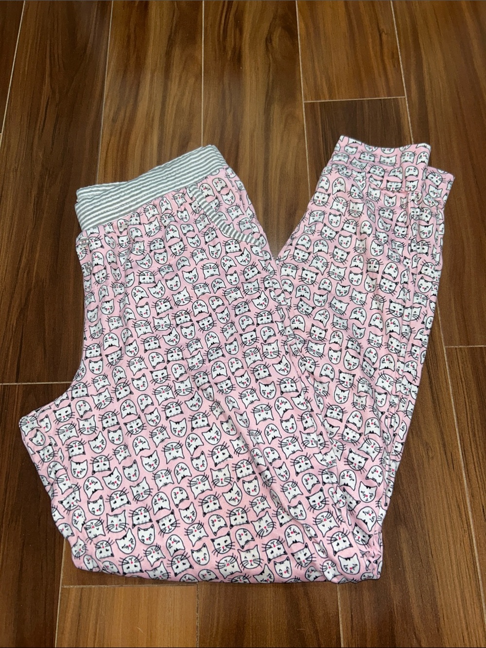 Small Cuddl Duds cat print pajama sleep leggings pants